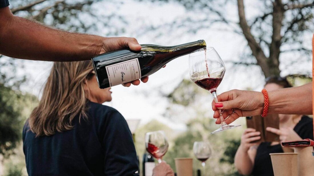 Calmel & Joseph wine pouring